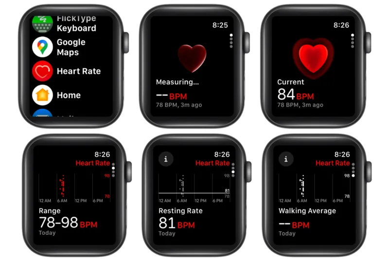 Các tính năng sức khỏe trên Apple Watch có thể hỗ trợ theo dõi nhịp tim, giấc ngủ và một số chỉ số khác tùy từng model.